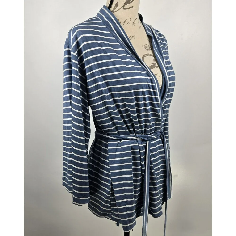 State‎ of Day Women's Size Small Storm Cloud 2-Piece Pajama Set Pants Robe NWT